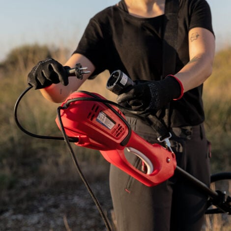 Desbrozadora eléctrica con cable, potencia 1200W 230V, doble opción de corte, hilo 2 mm o cuchilla 1.4mm, ancho corte 35cm, velocidad 8500rpm - Greencut GGT1200C