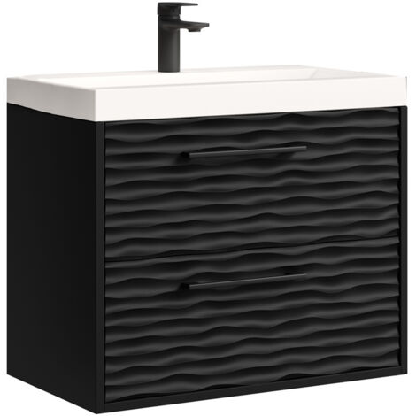 Conjunto de muebles de baño Etna 01 60 cm - Negro mate - Mueble