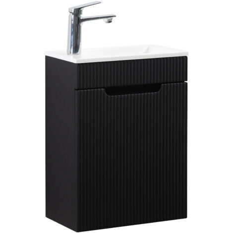 Mueble lavabo para aseo Thermis 40 x 22 cm - Negro mate - Muebl (1/5)