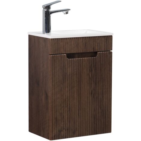 Mueble lavabo para aseo  Thermis 40 x 22 cm - Nogal - Mueble de