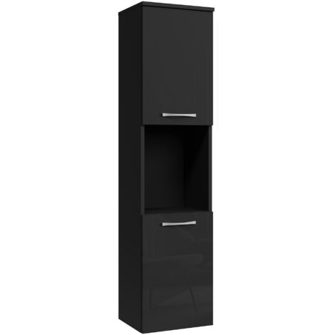 Badplaats Columna de baño Montreal 30 x 30 x 131 cm - Negro alto