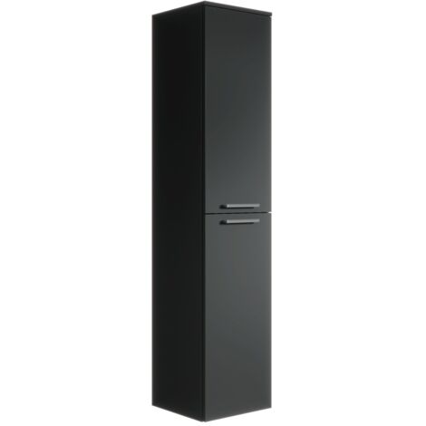 Columna de baño Saturnus 35 x 35 x 130 cm - Negro - Mueble de co