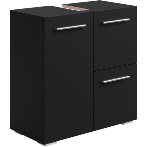 Mueble bajo lavabo Mars 60 x 30 x 60 cm - Negro - Mueble de baño