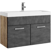Conjunto de muebles de baño Paso 01 80 x 40 cm - Roble Castaño c