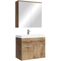Conjunto de muebles de baño Montreal 01 60 cm - Roble Marrón - M