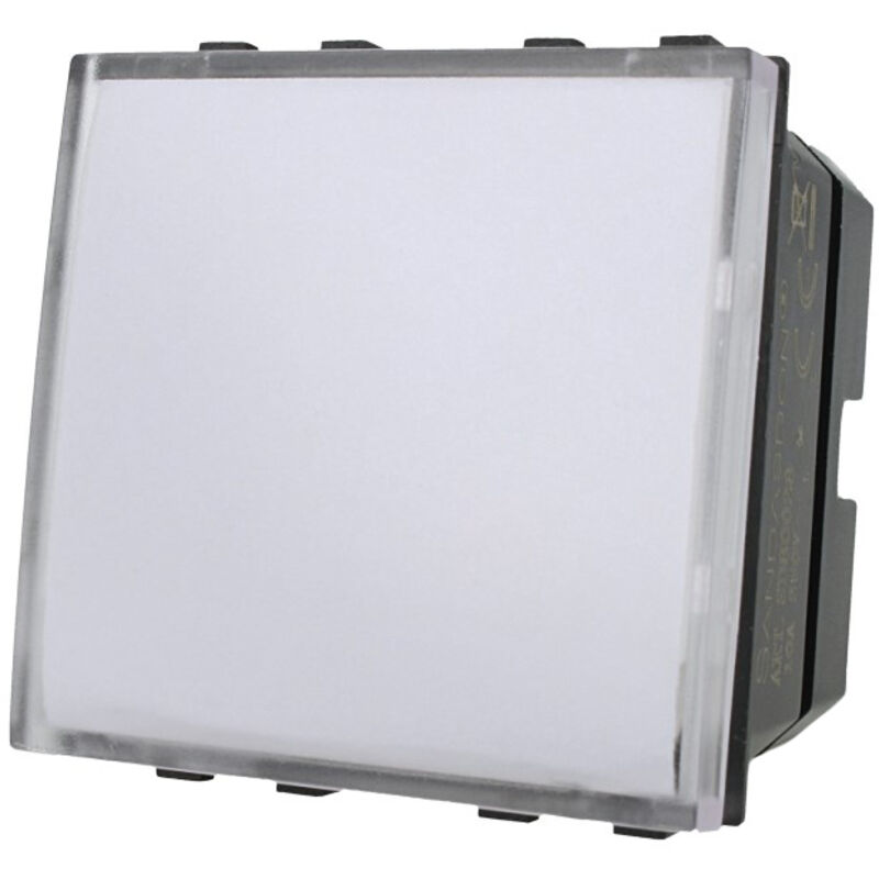 Pulsante Campanello Con Targa Portanome - Compatibile Bticino Living Light, Nero, 2 Moduli - Foto 8