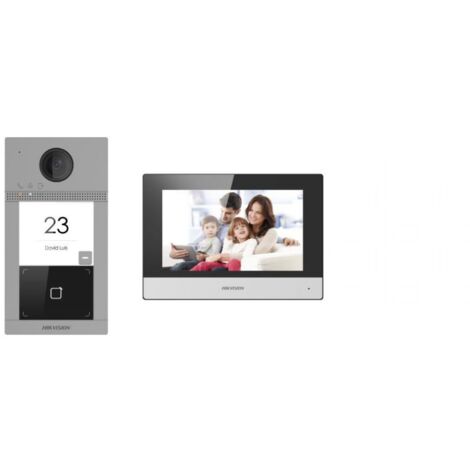 Hikvision DS-KIS604-P Kit videocitofono IP 2 Mpx con lettore mifare per sblocco serratura DS-KIS604