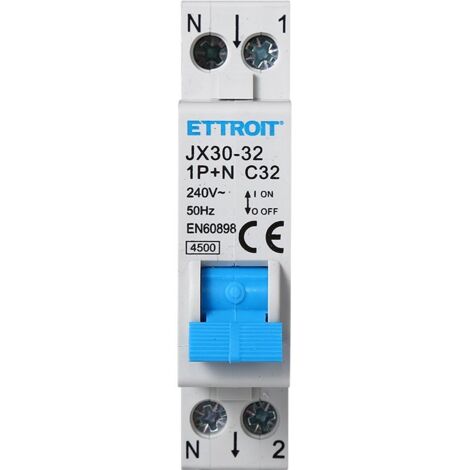 Interruttore Magnetotermico Legrand RX³ 1P+N 32A - Vivenda