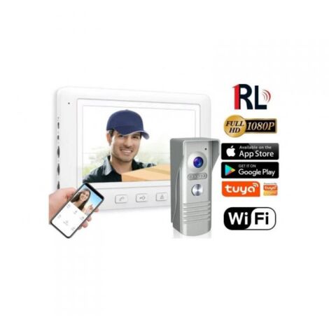 Kit Videocitofono 4 Fili familiare Monitor 7 pollici wifi smart app Tuya