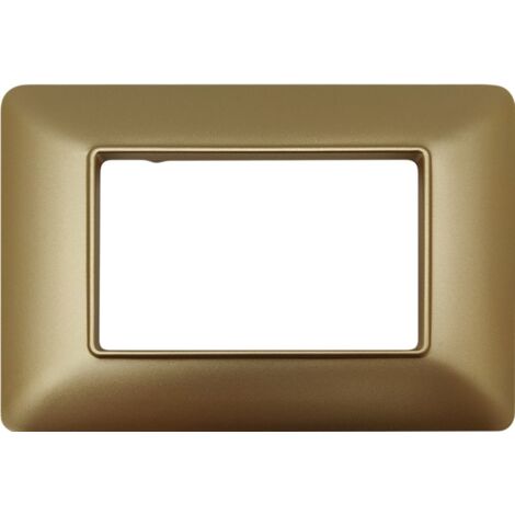Placca 506 6 Posti Oro Satinato 4M Compatibile matix M8006 T-8