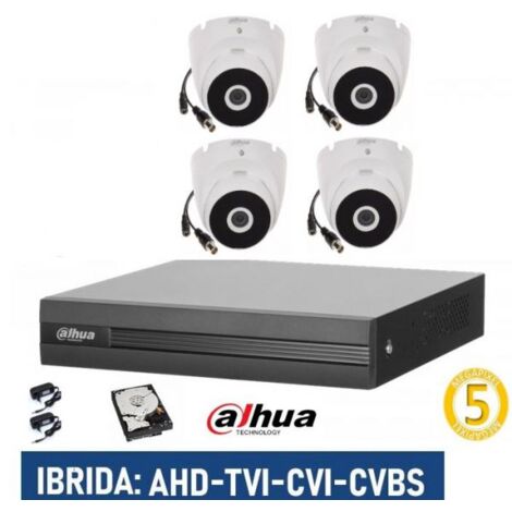 KIT Videosorveglianza Dahua 5MPX 4 Canali Analogico