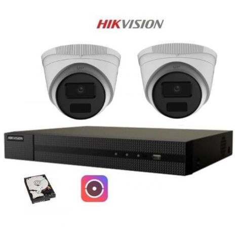 KIT VIDEOSORVEGLIANZA HIKVISION 4 CANALI 5 MPX 2 TELECAMERE DOME 5 MPX 3k Hybrid Light Hdd 500gb 85310093 - Foto 6
