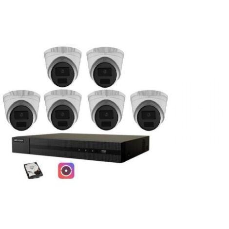 KIT VIDEOSORVEGLIANZA HIKVISION IP POE 8 CANALI 6 TELECAMERE DOME 4 MPX 1TB (1/3)