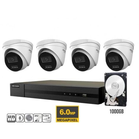 Kit Vidéosurveillance 8 Caméras Dome AHD 3MPX 1080P + Disque Dur 1000 Go - GIFRAN