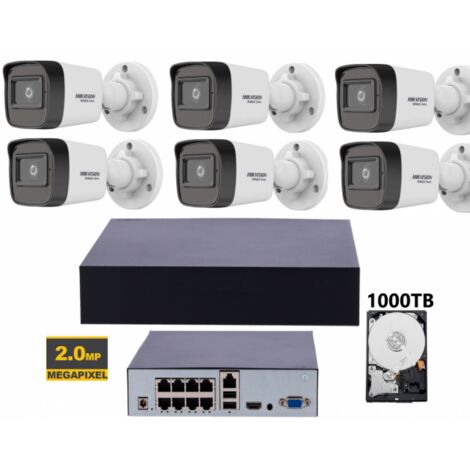 Kit Vidéosurveillance 4 Canaux Hikvision 1080p – 2 Caméras Bullet + Disque Dur