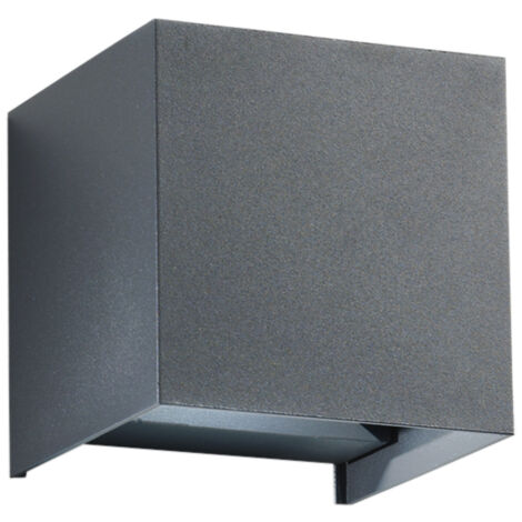 Applique Cubo biemissione LED ALFA Antracite 2X10W 1800LM CCT IP54