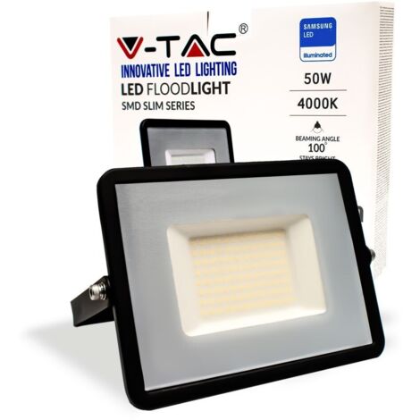 Lampada Led Faro 50W Proiettore Smd Samsung Chip Corpo Nero 3000K (21406)