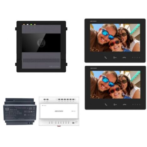 Kit videocitofono villa monofamiliare 2 fili Hikvision con 2 Monitor 7 pollici smart wifi p2p