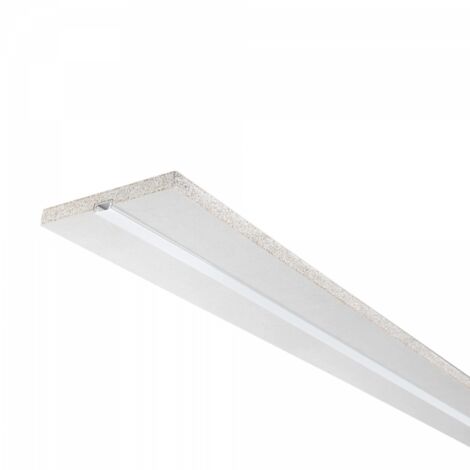 KIT PROFILO 6 METRI BIANCO INCASSATO INCARTONGESSO INCLUSO DIFFUSORE MILKY 200X117X1 25CM