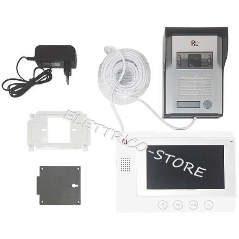 VIDEOCITOFONO FAMILIARE KIT MONITOR TELECAMERA IR 7 POLLICI LUCE NOTTURNA
