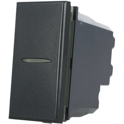 Deviatore Assiale 1P 16A Unipolare Nero Compatibile Bticino Axolute