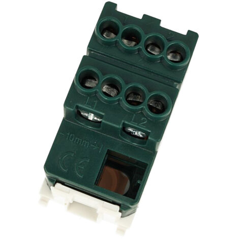 MANiASHOP® Interruttore 2P Bipolare 0-1 16A 250V 1M, Compat. Vimar Plana Bianco