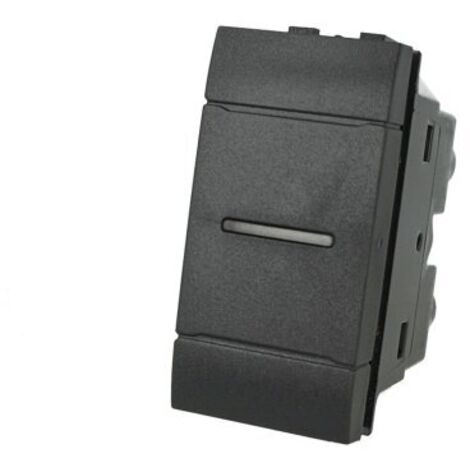 Interruttore Assiale 1P 10A 230V Nero Compatibile Bticino Living SD80011