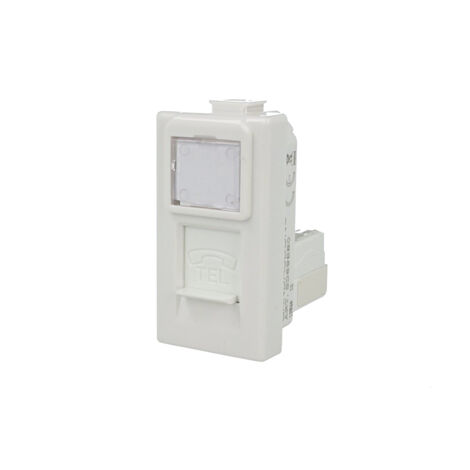 Gunsan Visage – Presa Telefonica 1 Ingresso CAT3, Colore Bianco, Serie Visage - 3