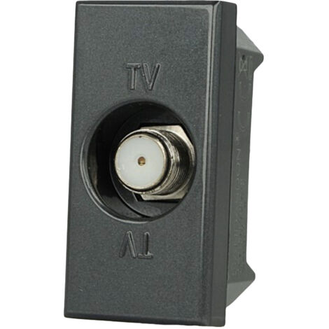 Presa TV SAT Satellitare Tipo F Nero Compatibile Bticino Axolute