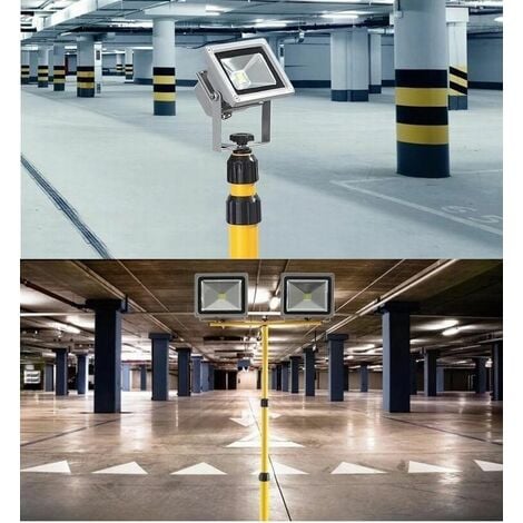 SUPPORTO TREPPIEDE STAFFA FARO LED PORTAFARO PROIETTORI CANTIERE IN ALLUMINIO