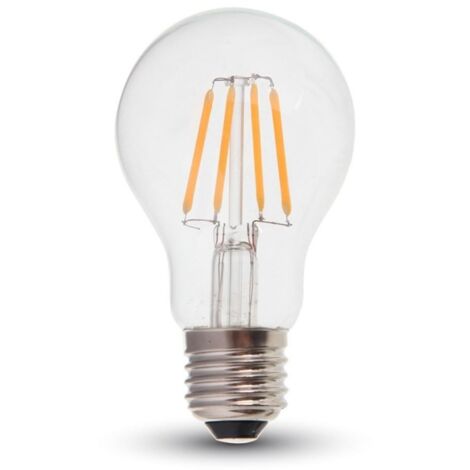 Lampadina LED E27 4W A60 Filamento  Luce Calda 2700K