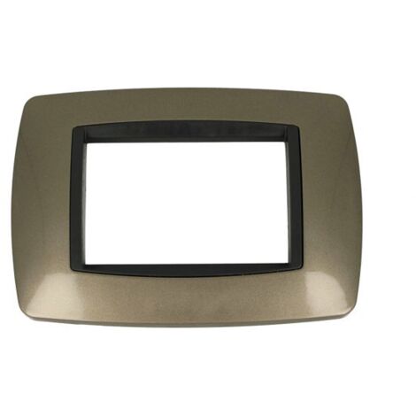 Placca Bombè Bronzo 503 3M Moduli Compatibile Living International (1/2)