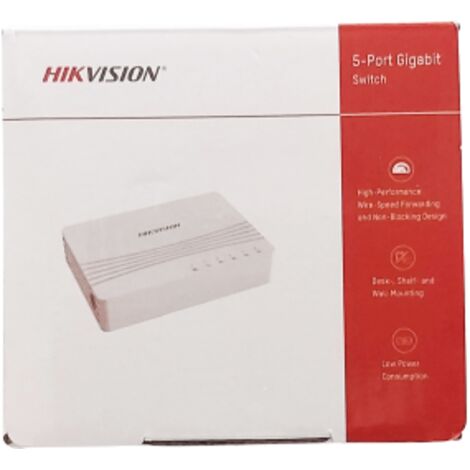 Hikvision Pro DS-3E0505D-E Switch di Rete Unmanaged 5 Porte Gigabit Ethernet Bianco