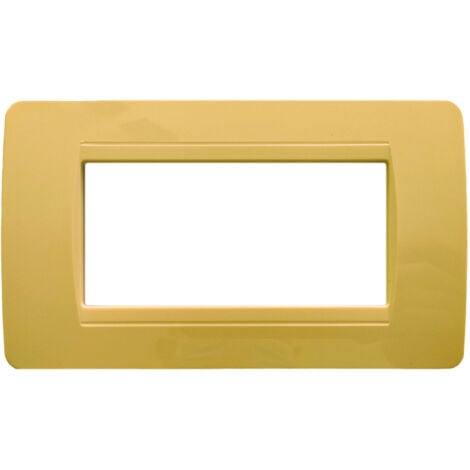 SANDASDON SD88004-1B Plaque 4M Blanc Bombes Compatible Bticino Living