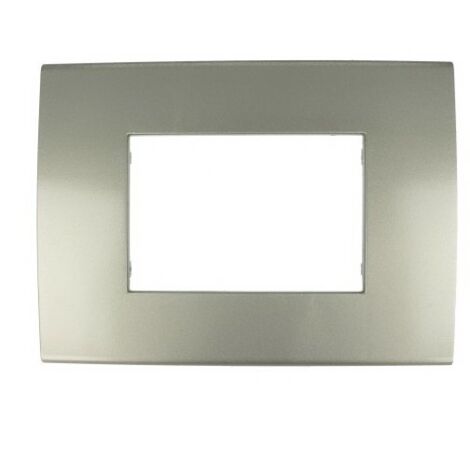 Placca Confort 3M 4M 7M Titanio Compatibile Vimar Arke 3 POSTI