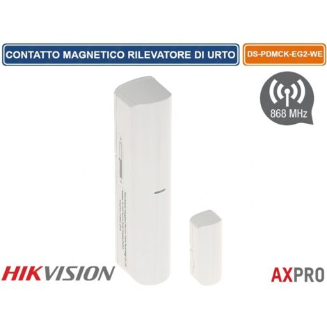 HIKVISION AX PRO CONTATTO MAGNETICO WIRELESS 868MHZ CON RILEVATORE DI URTO 1600M