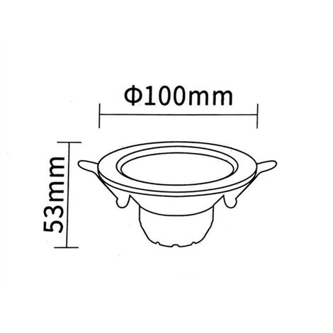 Faretto Pannello LED 6W da incasso diametro 100mm ARGENTO