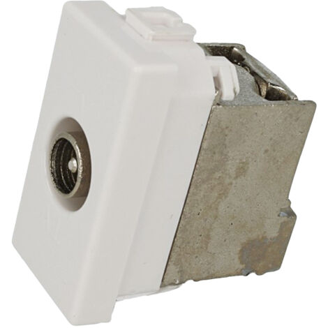 Presa TV Passante Maschio Bianco Compatibile Bticino Matix SD6173D-3