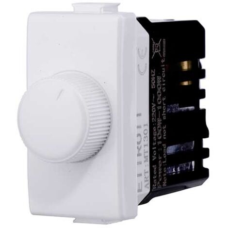 Regolatore Dimmer A Manopola 220V 100-1000W Colore Bianco Compatibile Con Bticino Matix