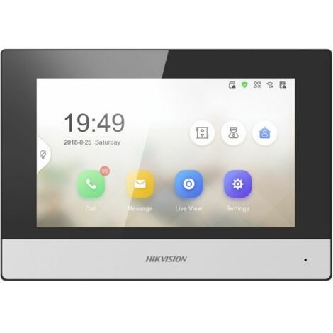 Monitor Videocitofono Hikvision Postazione Interna 7 Policci a 2 Fili  Wireless DS-KH6320-WTE2