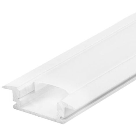 V-Tac – Profilo alluminio bianco per strip LED incasso – Dimensioni 2000x24,7x7mm – Max larghezza 12,4mm – Per installazione a scomparsa (1/5)