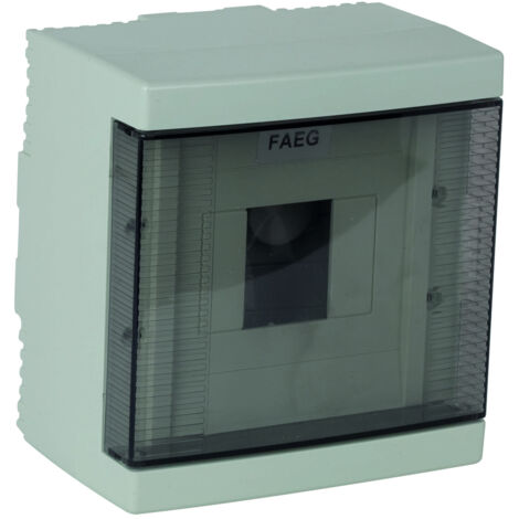 Centralino da parete 4 moduli Dina bianco con portello fumè 140x180x100mm IP40
