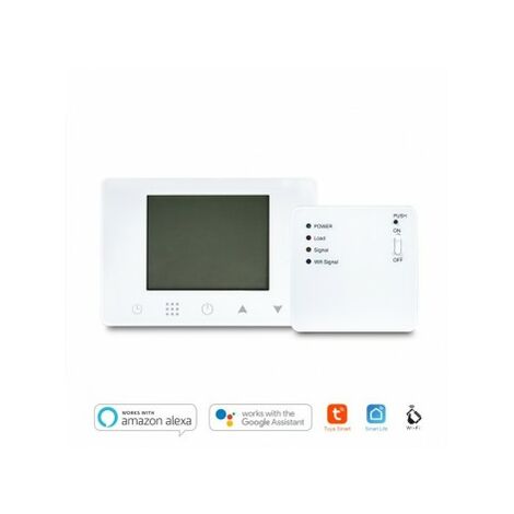 Cronotermostato Digitale WiFi con Ricevitore RF - Compatibile con Alexa, Google e Smartphone HY09RF (1/4)