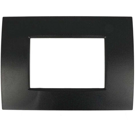 Placca 503 3M Posti Nero Lucido Slim compatibile Living Light Air SD46003-2 (1/3)