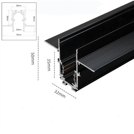 Binario Magnetico 2 Metri 48V a Incasso Controsoffito Elettrificato BIN-INC-2M