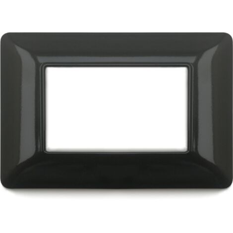 TOT Elettric T3 Placca 506 6 Moduli Nera Compatibile Matix M8007 T-2