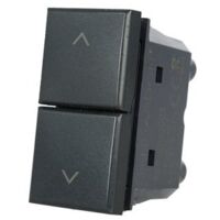 Pulsante Doppio Saliscendi 1P+1P Nero Compatibile Bticino Axolute SD21002