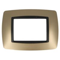 Placca Bombè Oro Satinato 503 3M Compatibile Living International