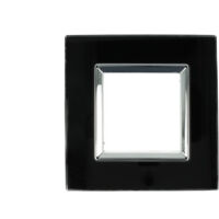Placca Delux Vetro 2M 3M 4M 7M Nero Compatibile Vimar Arke 2 POSTI