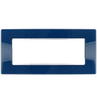 Placca Cristal 3M 4M 6M Blu Capri Compatibile Bticino Axolute 6 POSTI